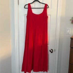 GAP Red linen Midi Dress